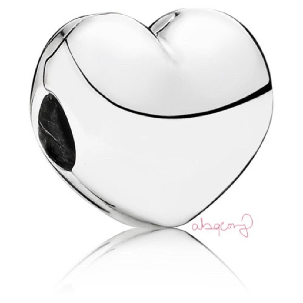 EUC Pandora 791279 Sterling Silver Steady Heart Clip Charm